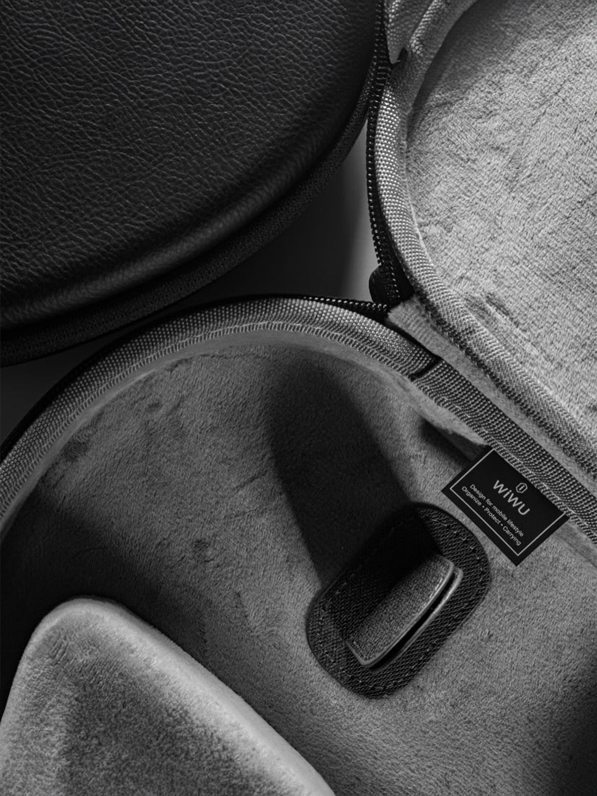 Housse AirPods Max, étui rigide intelligent, protection antichoc et anti - chute, intérieur doux, design fin et portable, simili vegan, rangement avec mode veille automatique, modèle Lerux - Accessoire AirPods Max - Noir