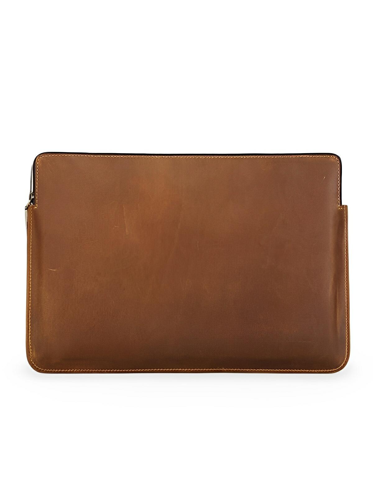 Housse en cuir, format fin et léger, élégant et pratique, 14 pouces, modèle Onésime - Housse - Marron