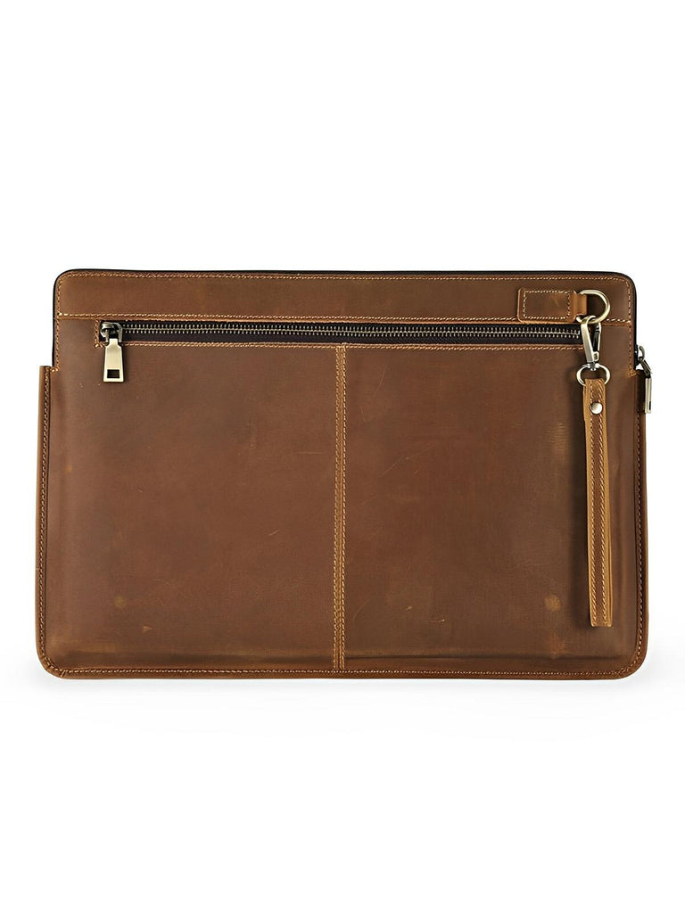 Housse en cuir, format fin et léger, élégant et pratique, 14 pouces, modèle Onésime - Housse - Marron
