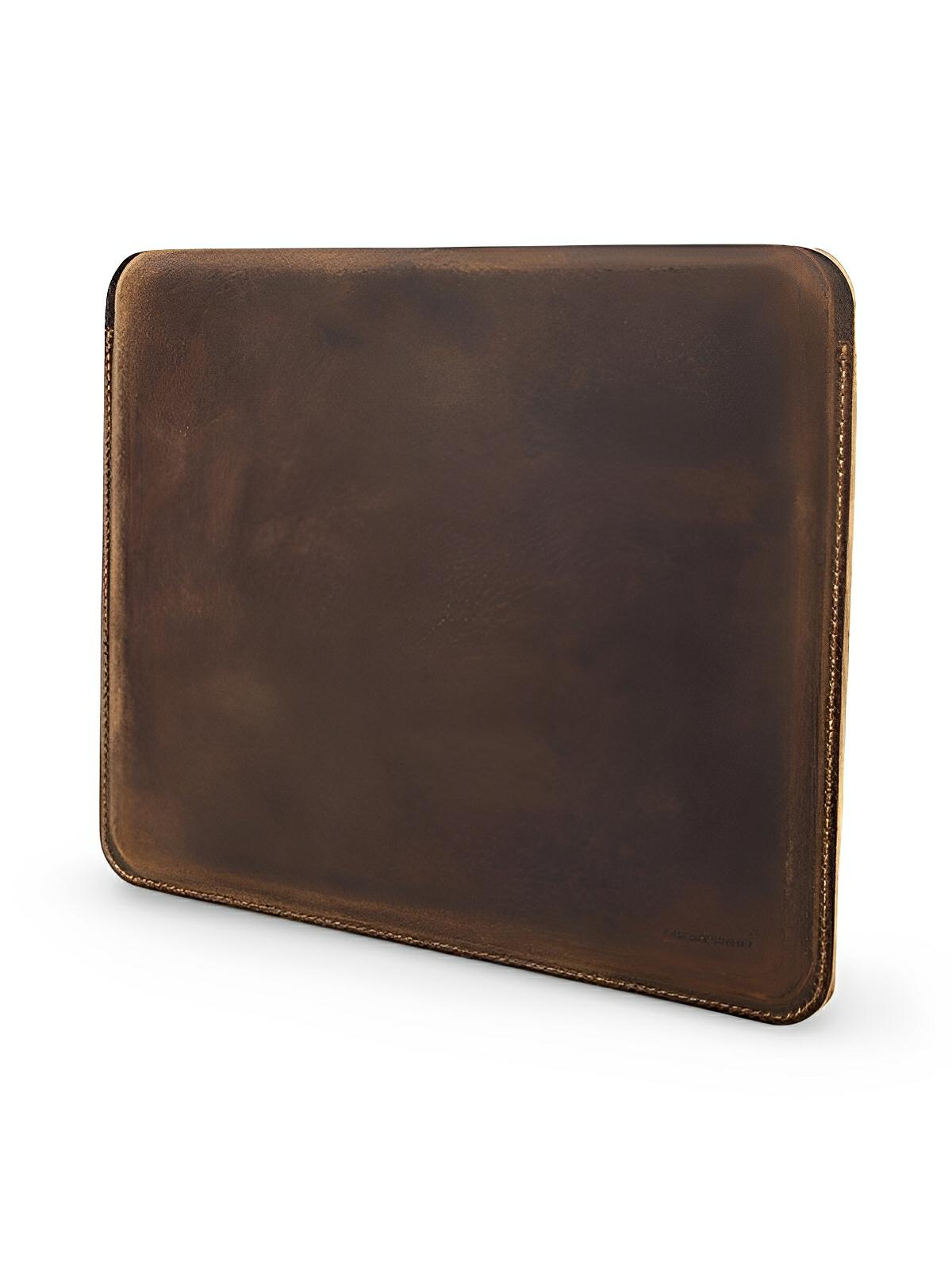 Housse en cuir pour iPad Pro 12.9 pouces, style vintage, design minimaliste, modèle Polycarpe - Housse - Café