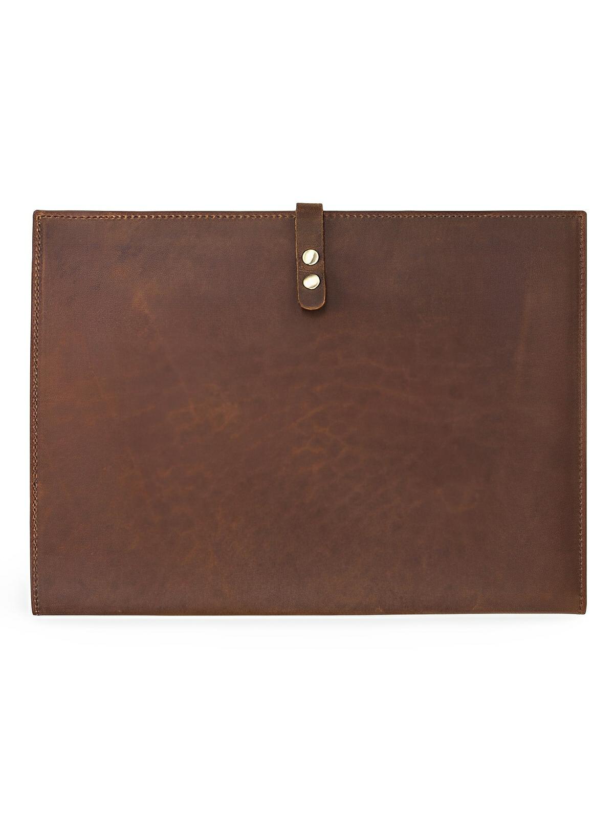 Housse en cuir pour tablette, iPad Pro 12.9, pochette de rangement, porte - cartes, support stylo et rabat sécurisé, modèle Tarcisius - Housse - Marron