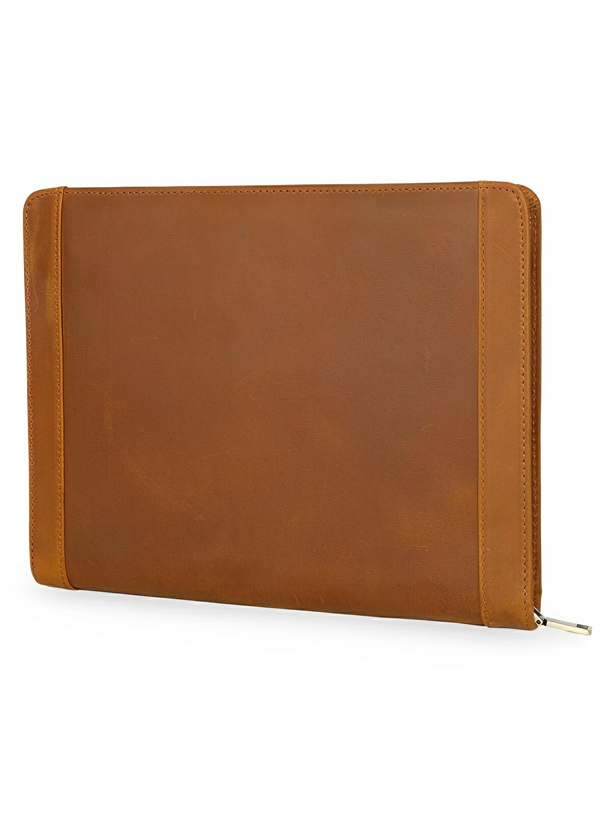 Housse en cuir véritable pour tablette, porte - documents et rangement à stylos, compatible iPad, style business, modèle Victorien - Housse - Marron