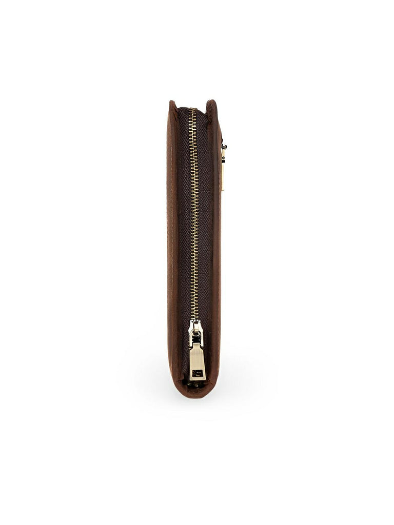 Housse en cuir véritable pour tablette, porte - documents et rangement à stylos, compatible iPad, style business, modèle Victorien - Housse - Café