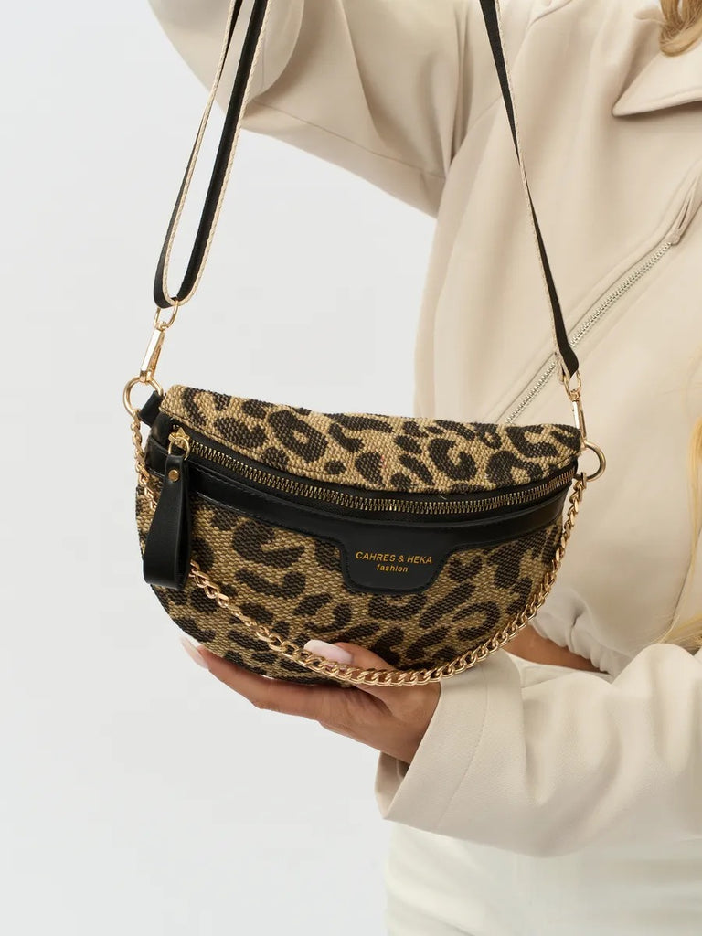Sac banane léopard femme, sac ceinture imprimé, sac bandoulière tendance, sac à main compact, sacoche chic, Avoye
