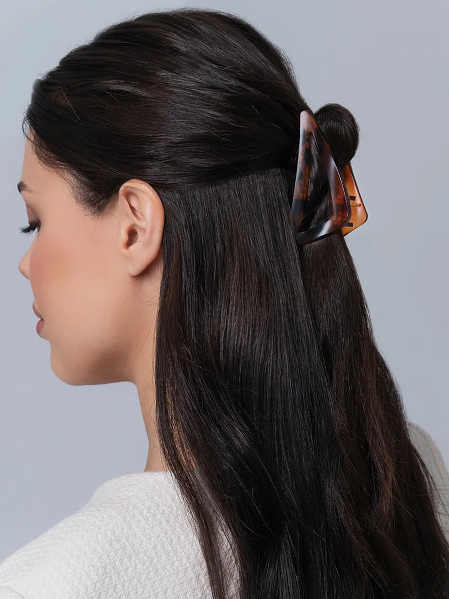 Fermaglio per capelli triangolare, granchio acrilico donna, clip geometrica effetto tartaruga, barrette capelli resistente, acconciatura di tendenza, modello Shemine
