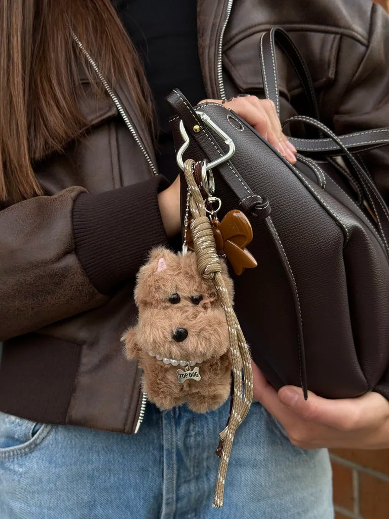 Bijou de sac chien peluche, porte-clés dog, breloque Y2K, accessoire sac, chiot peluche, modèle Swany
