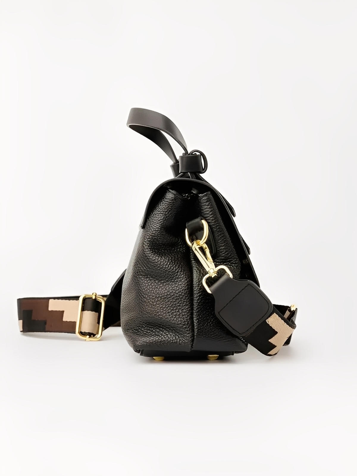 Borsa da donna in pelle, borsa a tracolla di tendenza, piccola borsa a mano, chic e moderna, modello Parvati