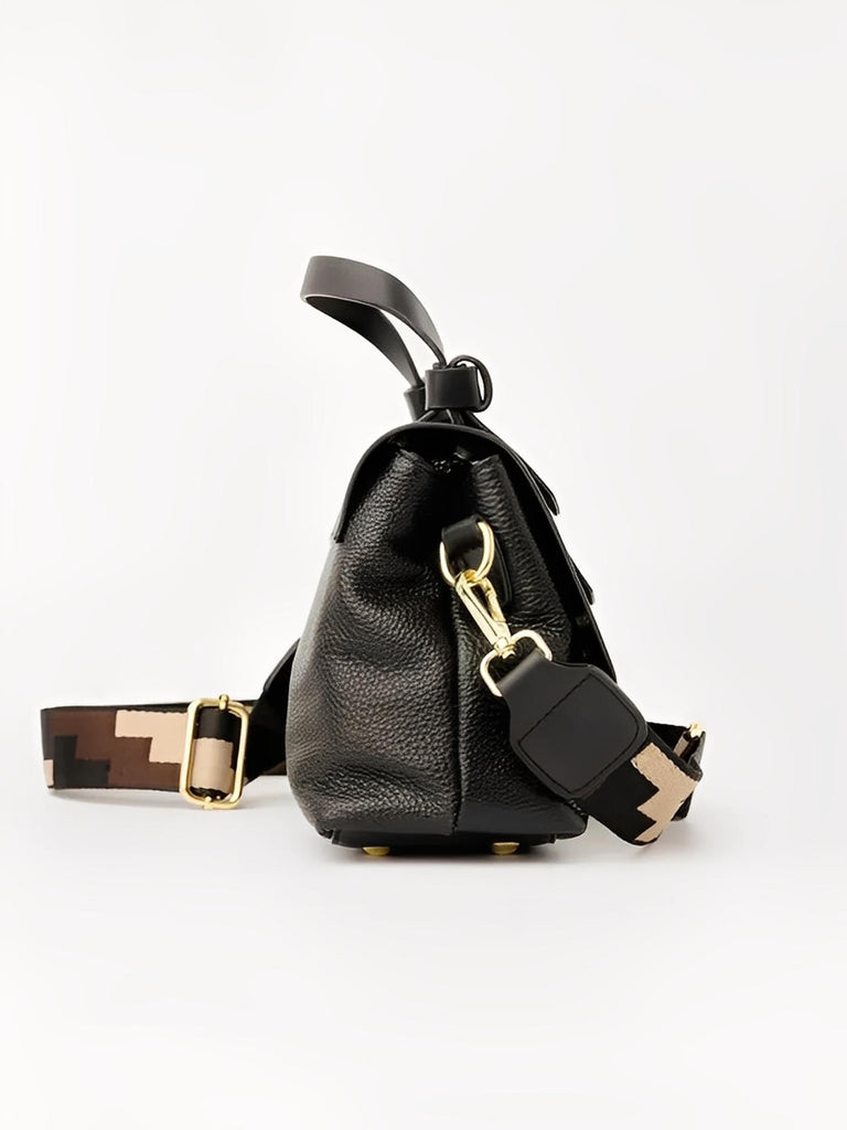 Borsa da donna in pelle, borsa a tracolla di tendenza, piccola borsa a mano, chic e moderna, modello Parvati