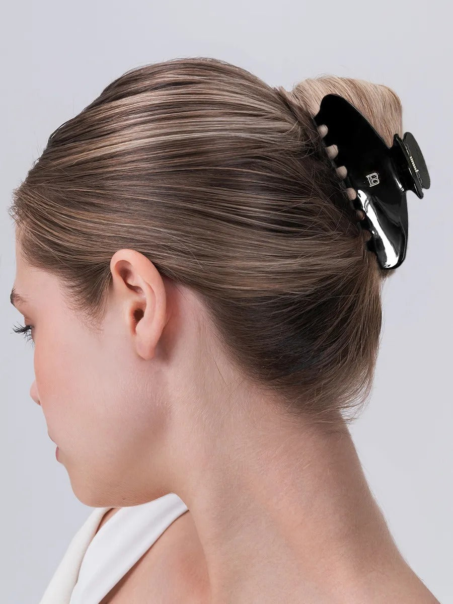 Pince à cheveux donna, clip granchio in acetato, grande modello resistente, tenuta per capelli spessi, design tartarugato, modello Béssine