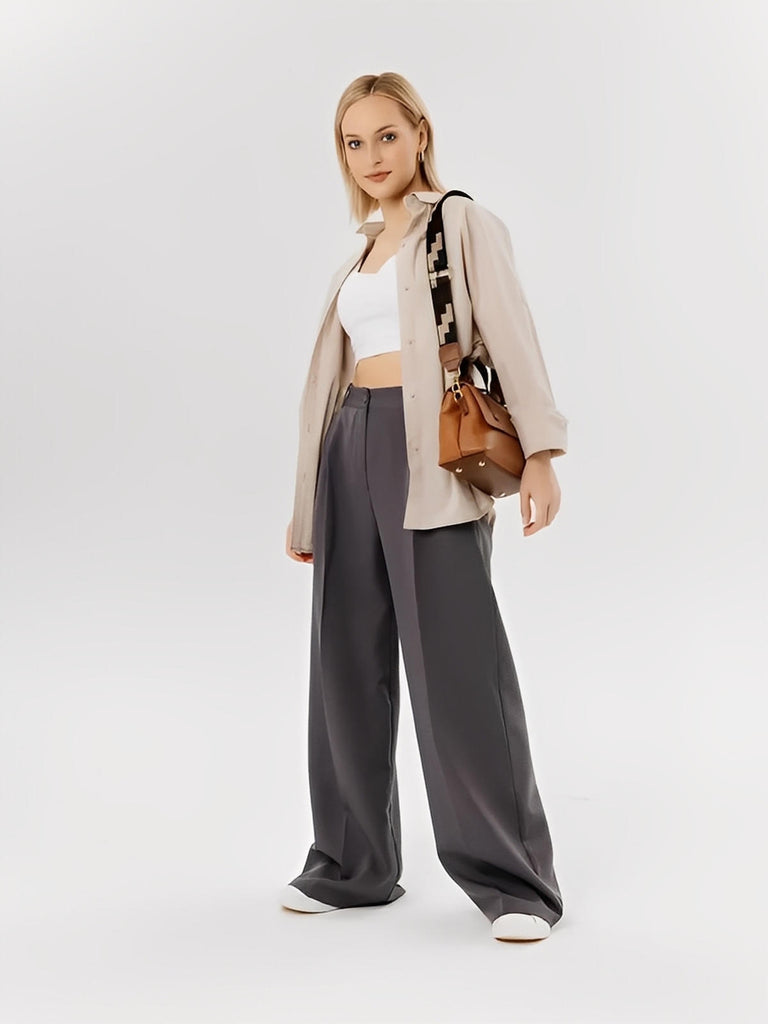 Borsa da donna in pelle, borsa a tracolla di tendenza, piccola borsa a mano, chic e moderna, modello Parvati