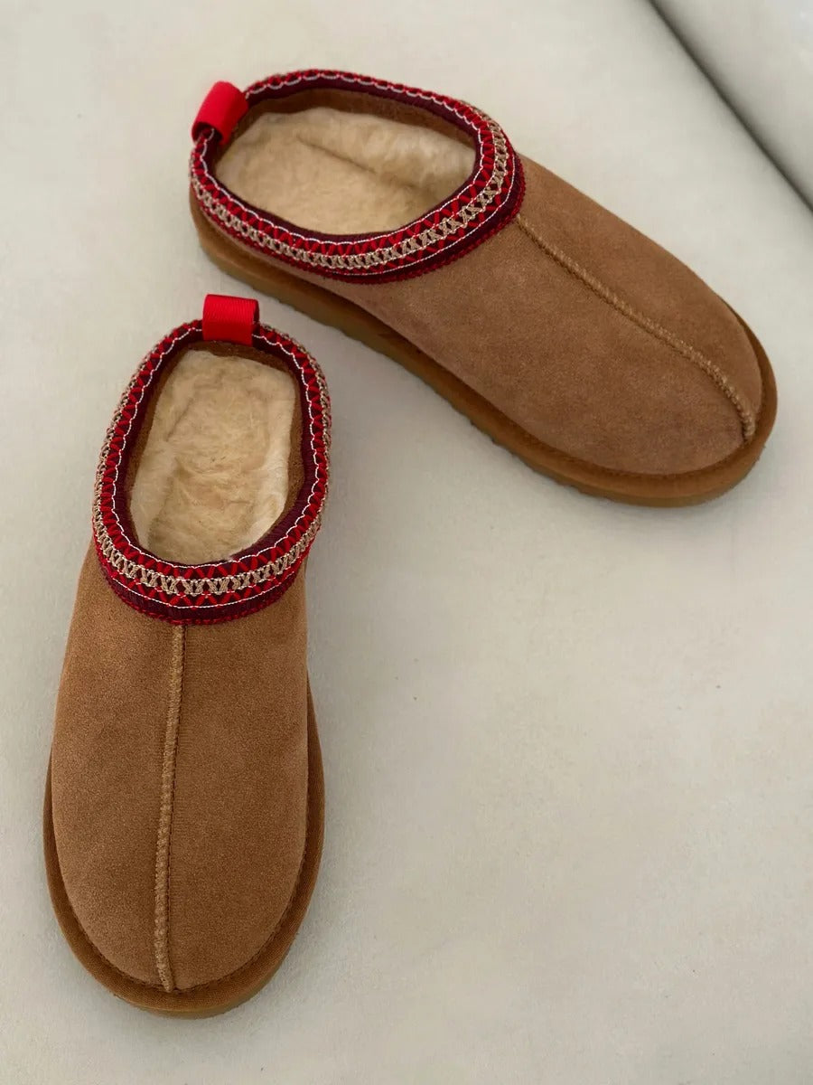Women's winter slippers, wool-lined slippers for winter, thick sole slippers, home comfort, winter sneakers, Sinda model