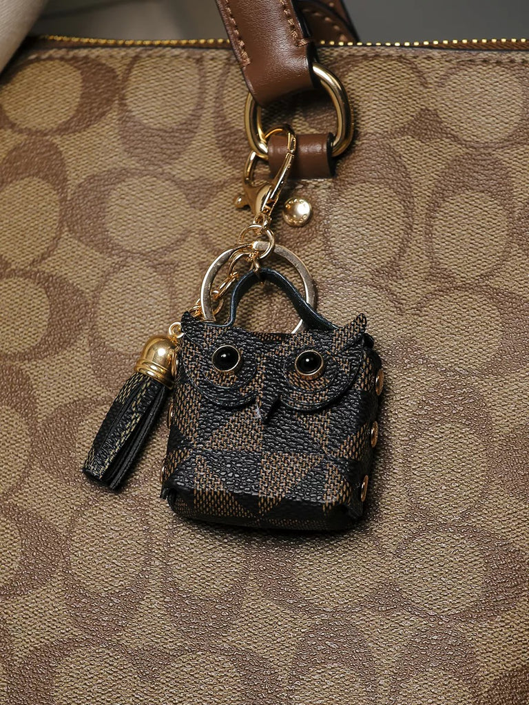 Porte-clés hibou, mini sac fantaisie, bijou de sac original, breloque tendance, accessoire sac à main, modèle Boubou