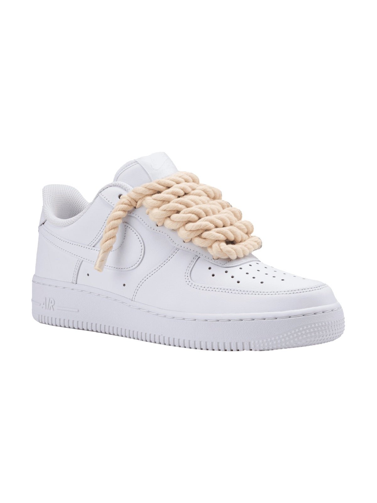 Lacets corde épais, lacets sneakers colorés, ronds 12mm, mode unisexes, lacets sneakers y2k, modèle Sisma - Beige 80 cm