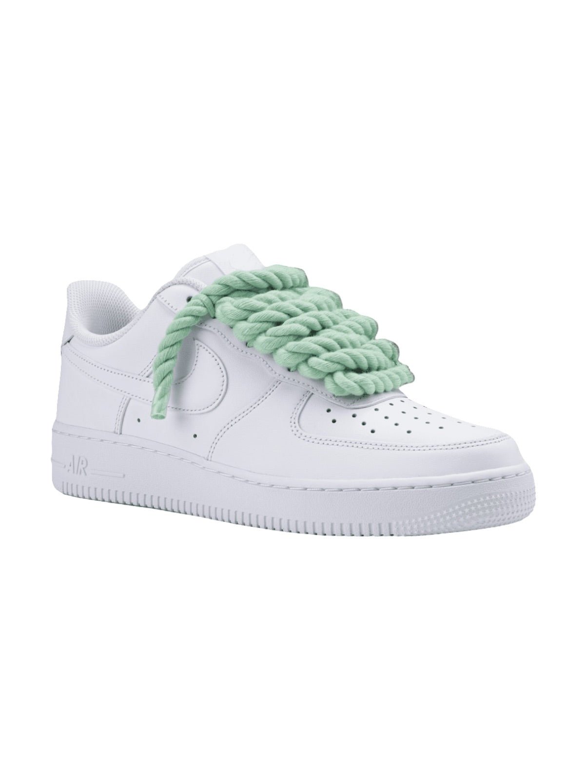 Lacets corde épais, lacets sneakers colorés, ronds 12mm, mode unisexes, lacets sneakers y2k, modèle Sisma - Vert 80 cm