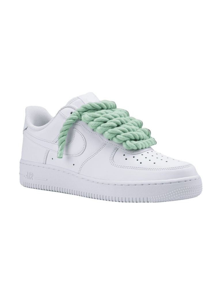 Lacets corde épais, lacets sneakers colorés, ronds 12mm, mode unisexes, lacets sneakers y2k, modèle Sisma - Vert 80 cm