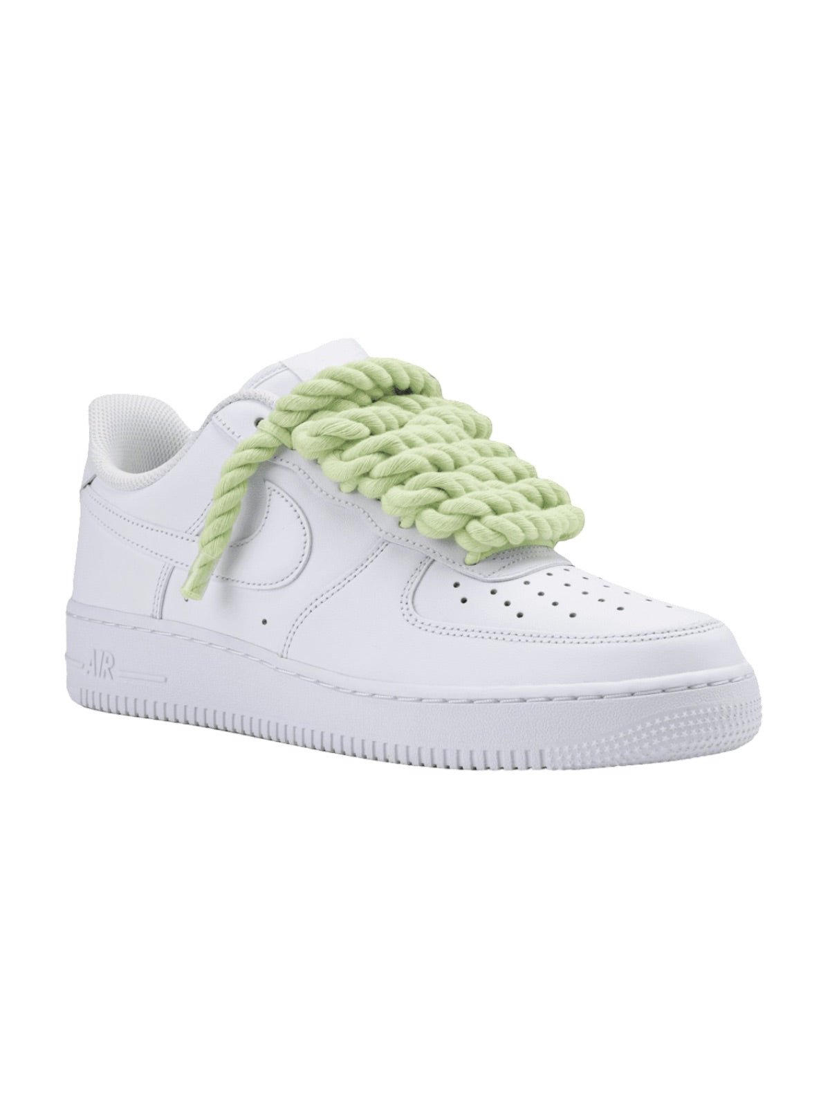 Lacets corde épais, lacets sneakers colorés, ronds 12mm, mode unisexes, lacets sneakers y2k, modèle Sisma - Vert clair 80 cm
