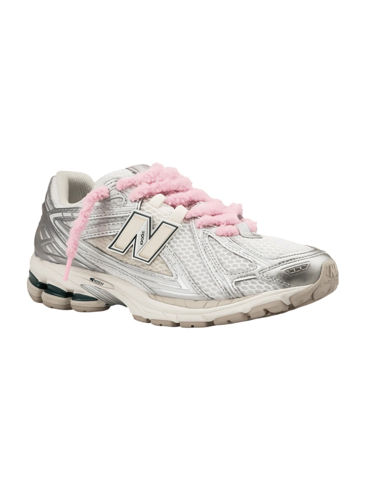 Lacets fluffy, lacets fin pelucheux, colorés et fantaisie, lifestyle et accessoire sneakers, modèle Estime - Rose 80 cm