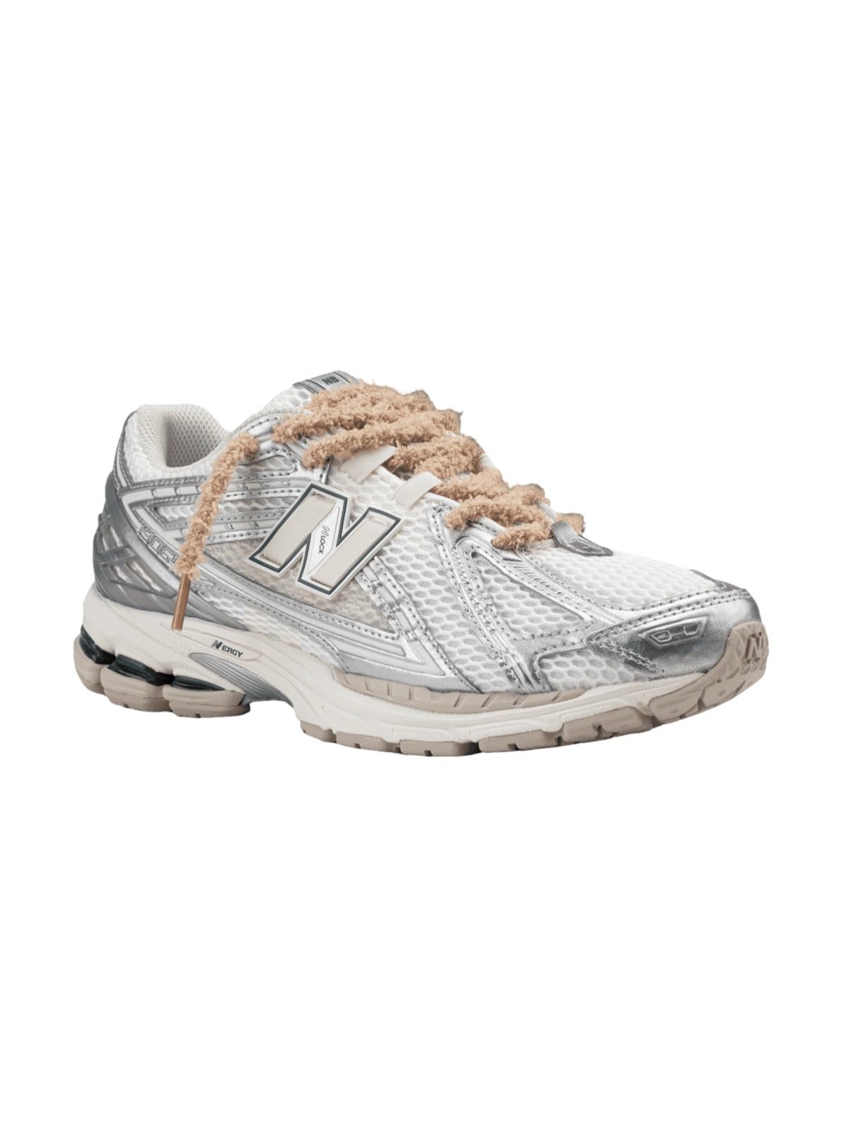 Lacets fluffy, lacets fin pelucheux, colorés et fantaisie, lifestyle et accessoire sneakers, modèle Estime - Camel 80 cm