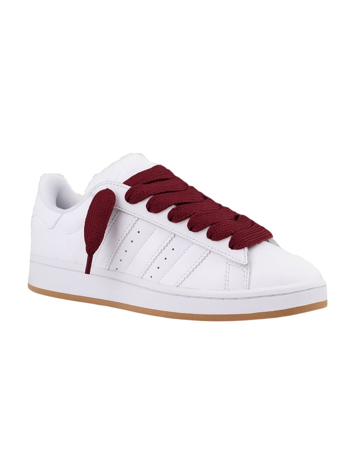 Lacets larges sneakers, lacets plats colorés, lacets épais résistants, mode unisexe, lacets pour baskets et streetwear, y2k, modèle Pencie - Bordeaux 80 cm