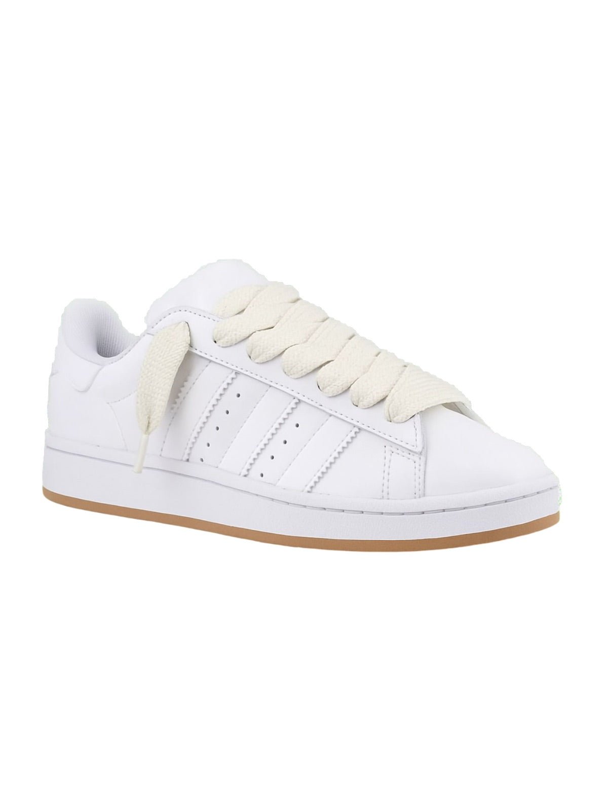 Lacets larges sneakers, lacets plats colorés, lacets épais résistants, mode unisexe, lacets pour baskets et streetwear, y2k, modèle Pencie - Blanc cassé 80 cm
