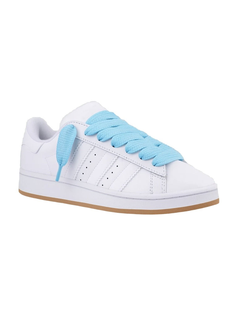 Lacets larges sneakers, lacets plats colorés, lacets épais résistants, mode unisexe, lacets pour baskets et streetwear, y2k, modèle Pencie - Bleu ciel 80 cm