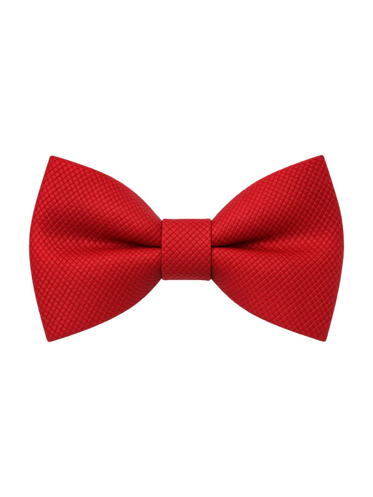 Nœud papillon homme mariage, nœud papillon cérémonie uni, accessoire costard homme, nœud papillon noir, nœud papillon polyester ajustable, modèle Tom - Bonnets - Rouge