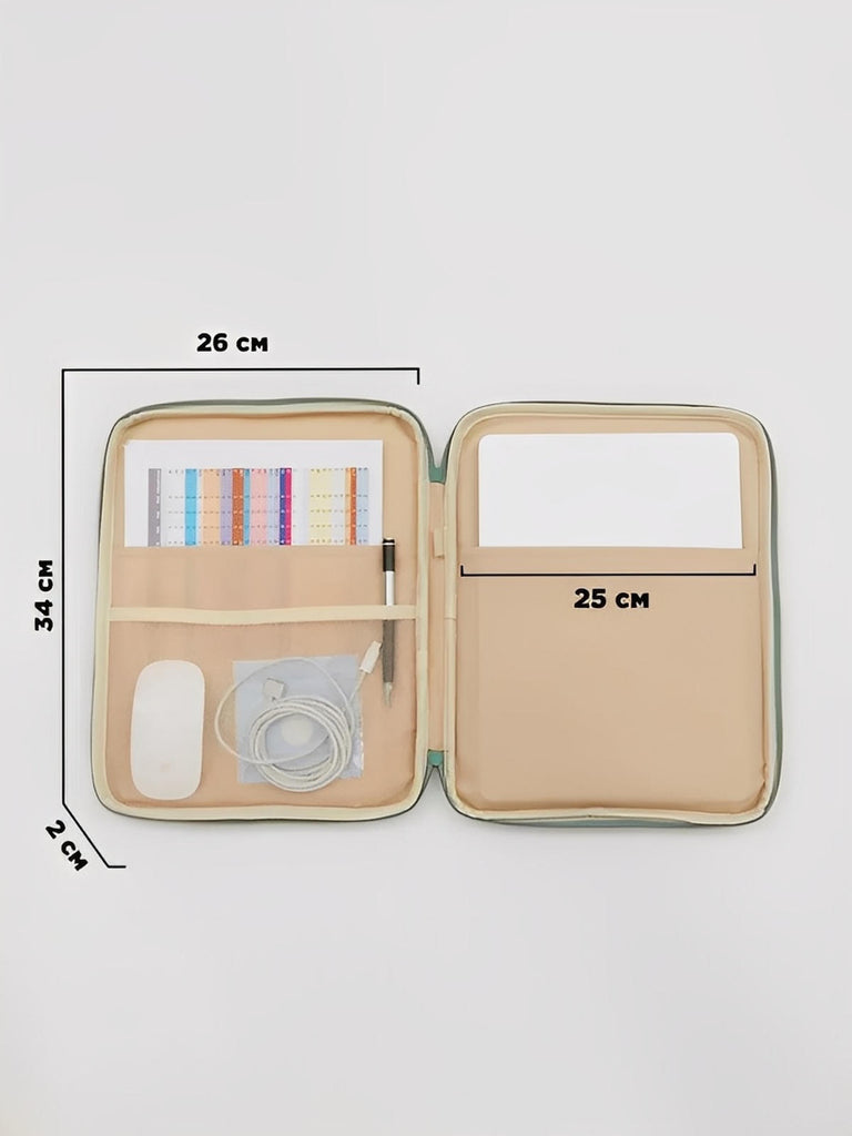 ousse ordinateur portable, housse MacBook, protection tablette, sacoche fine, étui déperlant, modèle Constance - Housse - Vert M