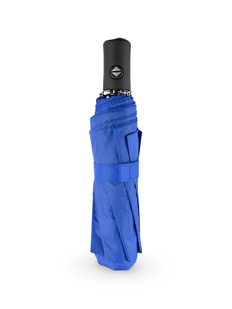 Parapluie pliant automatique, anti - vent, protection UV, compact et résistant, un incontournable, modèle Kali - Sacoche - Bleu