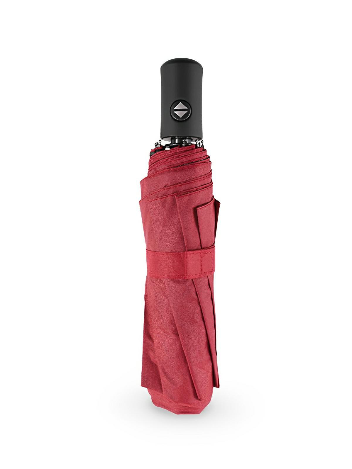 Parapluie pliant automatique, anti - vent, protection UV, compact et résistant, un incontournable, modèle Kali - Sacoche - Rouge