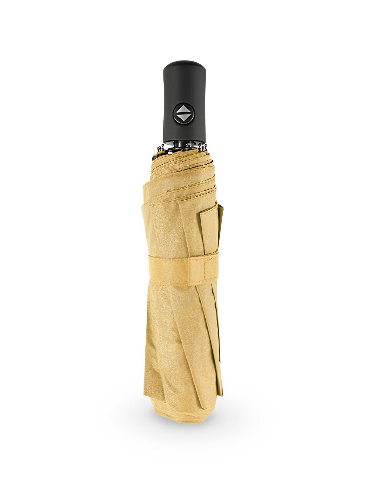 Parapluie pliant automatique, anti - vent, protection UV, compact et résistant, un incontournable, modèle Kali - Sacoche - Jaune