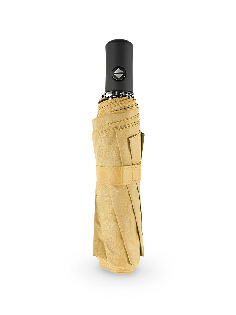 Parapluie pliant automatique, anti - vent, protection UV, compact et résistant, un incontournable, modèle Kali - Sacoche - Jaune