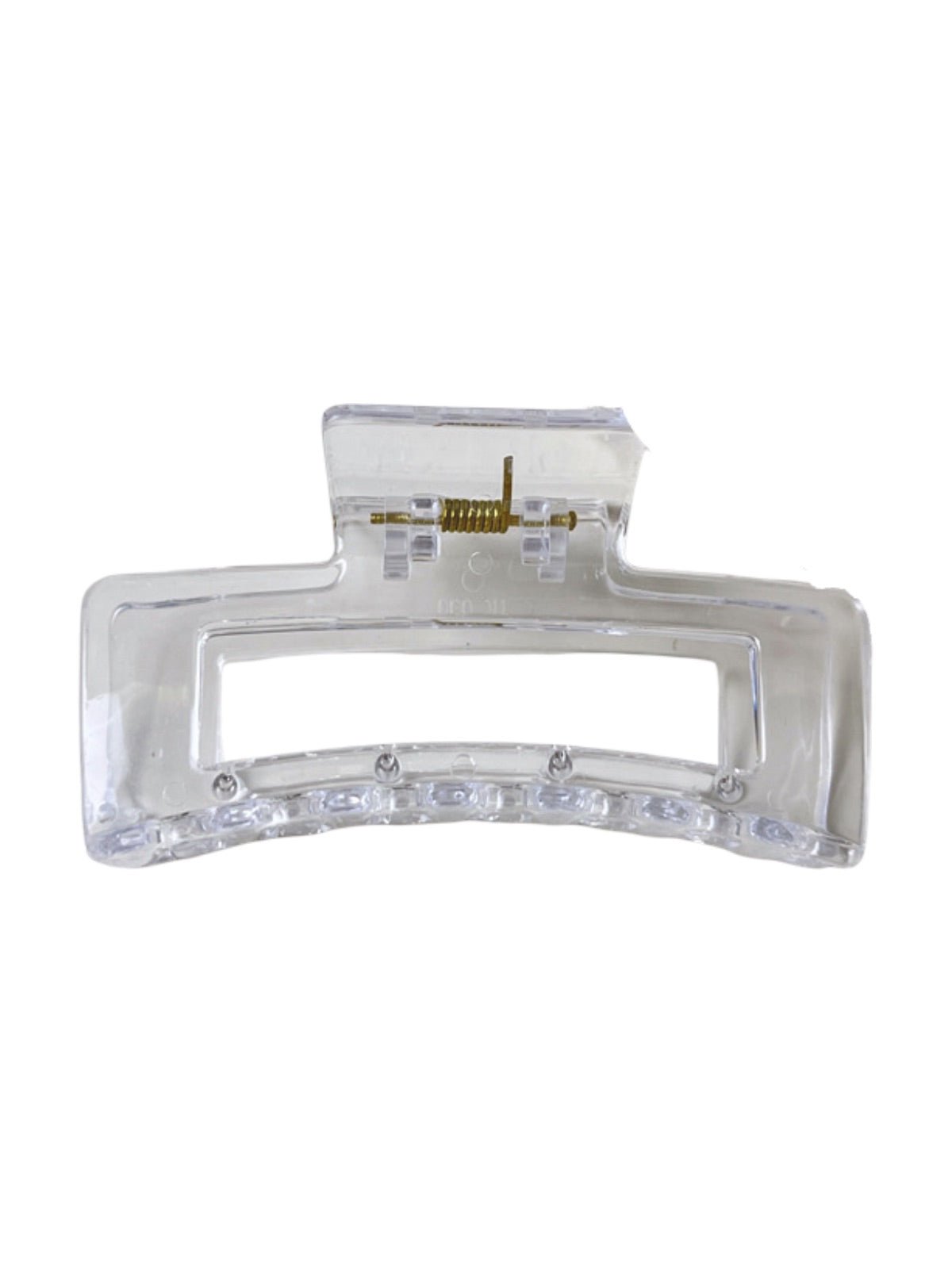 Pince à cheveux femme, crabe cheveux grand format, clip cheveux plastique solide, barrette cheveux rectangulaire, maintien fort cheveux épais, modèle Ava - Pince à cheveux - Translucide