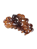 Pince à cheveux fleur, grande pince crabe, marron, accessoire cheveux femme, clip solide, coiffure quotidienne, pince florale élégante, modèle Astide - Pince à cheveux - Marron
