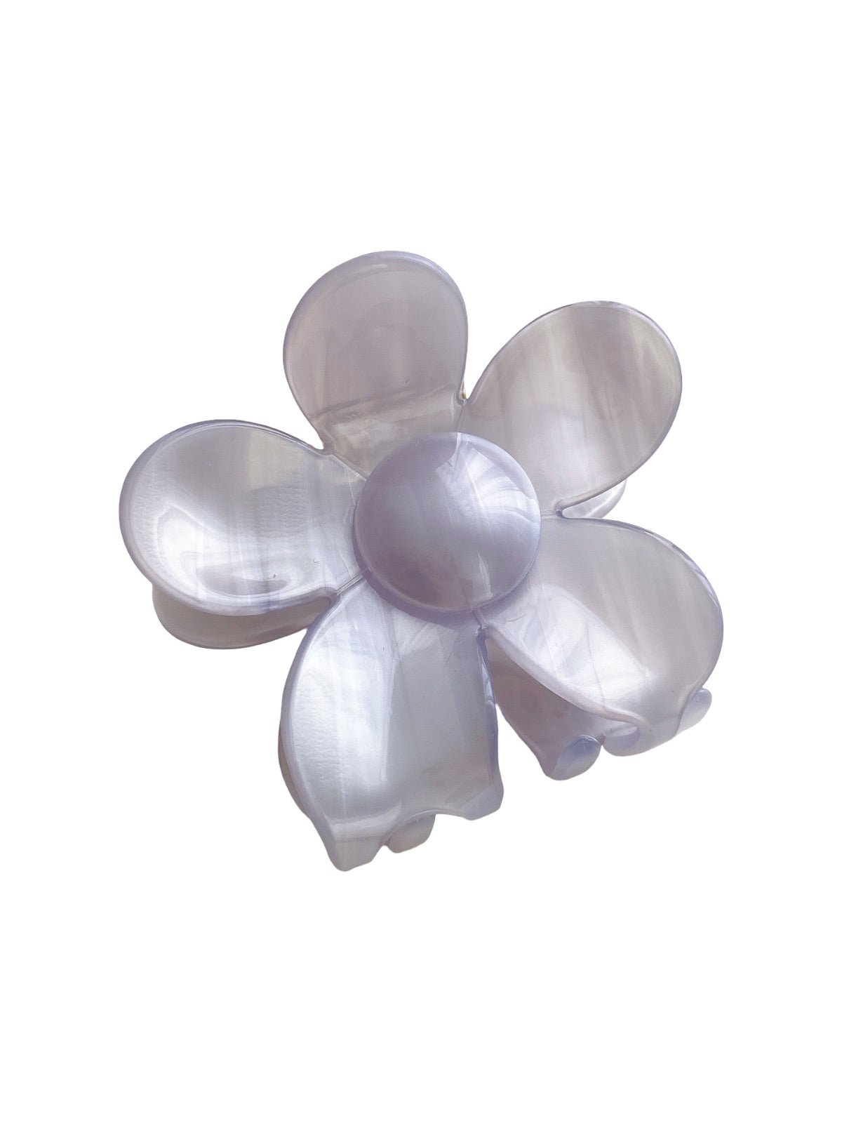 Pince à cheveux fleur, pince crabe acétate, accessoire cheveux femme, pince marron, pince cheveux design, modèle Xude - Pince à cheveux - Gris