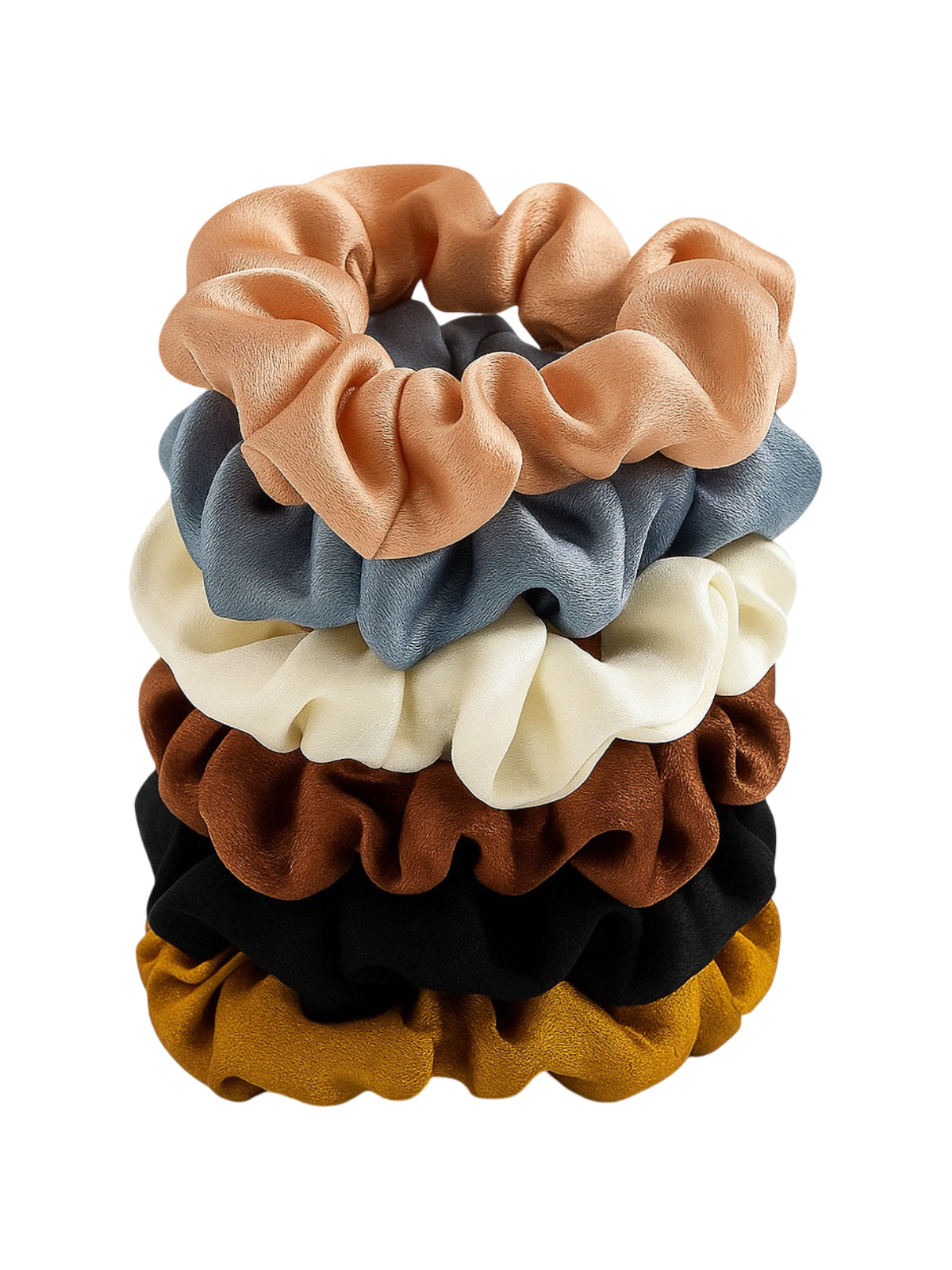 Chouchous cheveux satin, élastique cheveux femme, lot chouchous colorés, accessoire coiffure, attache cheveux doux, modèle Osiris