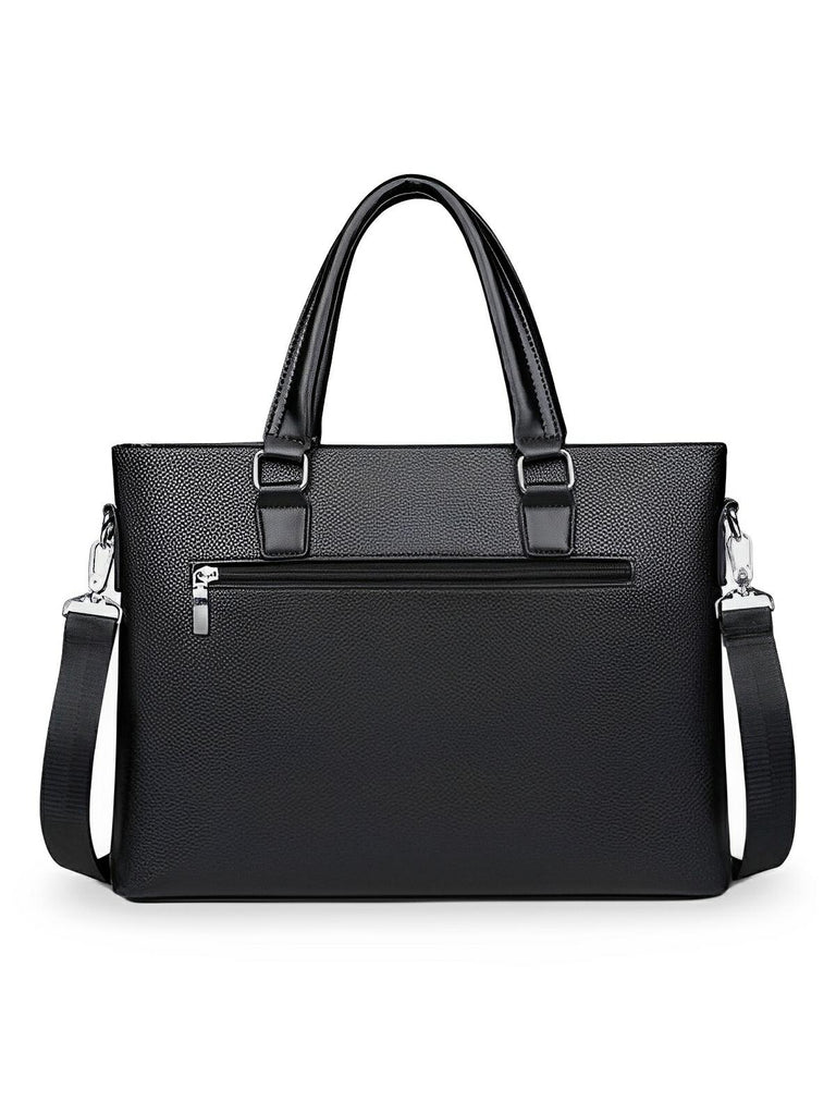 Porte - document en simili vegan, inspiration sacoche d'affaires, modèle Léodagan - Porte - document - Noir