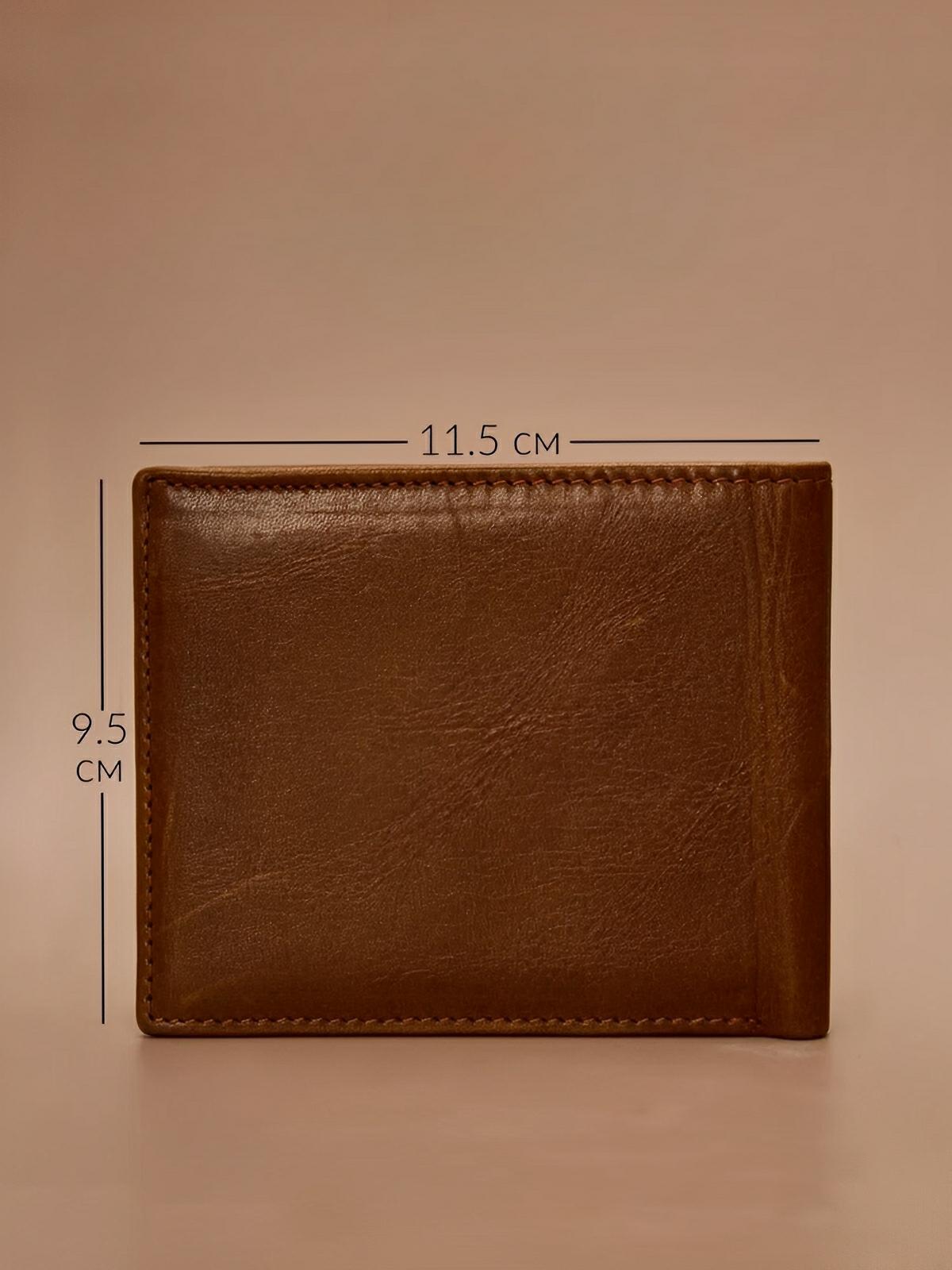 Portefeuille en cuir marron, motif scorpion en relief, compact, multiple rangements, modèle Serkan - Porte - feuille - Marron