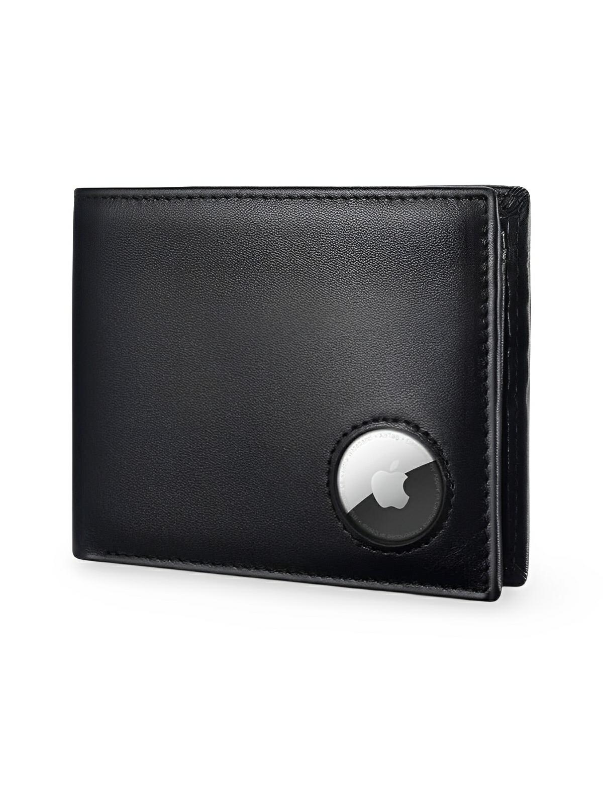 Portefeuille homme cuir avec emplacement AirTag, RFID, grande capacité, design compact, modèle Albator - Porte - feuille - Noir