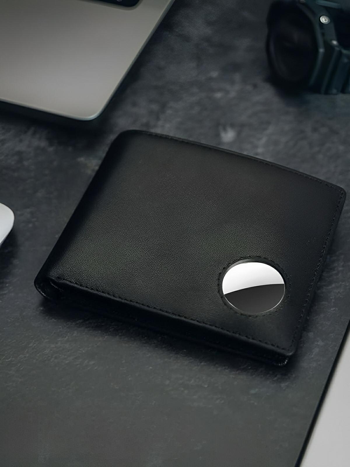 Portefeuille homme cuir avec emplacement AirTag, RFID, grande capacité, design compact, modèle Albator - Porte - feuille - Noir