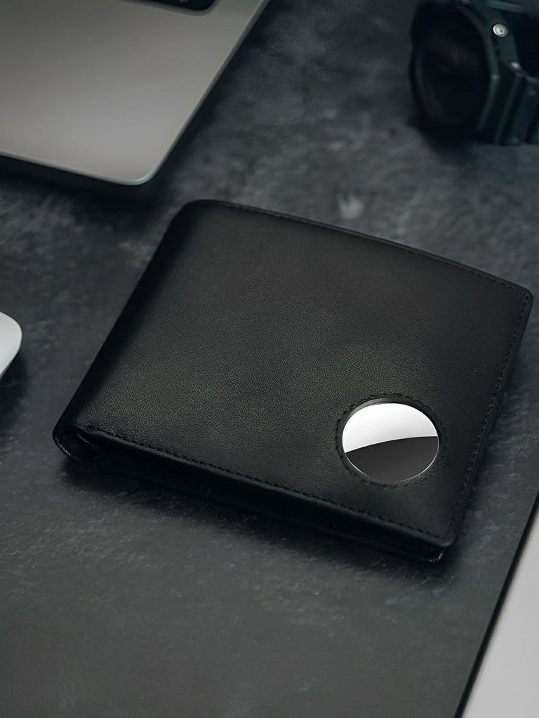 Portefeuille homme cuir avec emplacement AirTag, RFID, grande capacité, design compact, modèle Albator - Porte - feuille - Noir