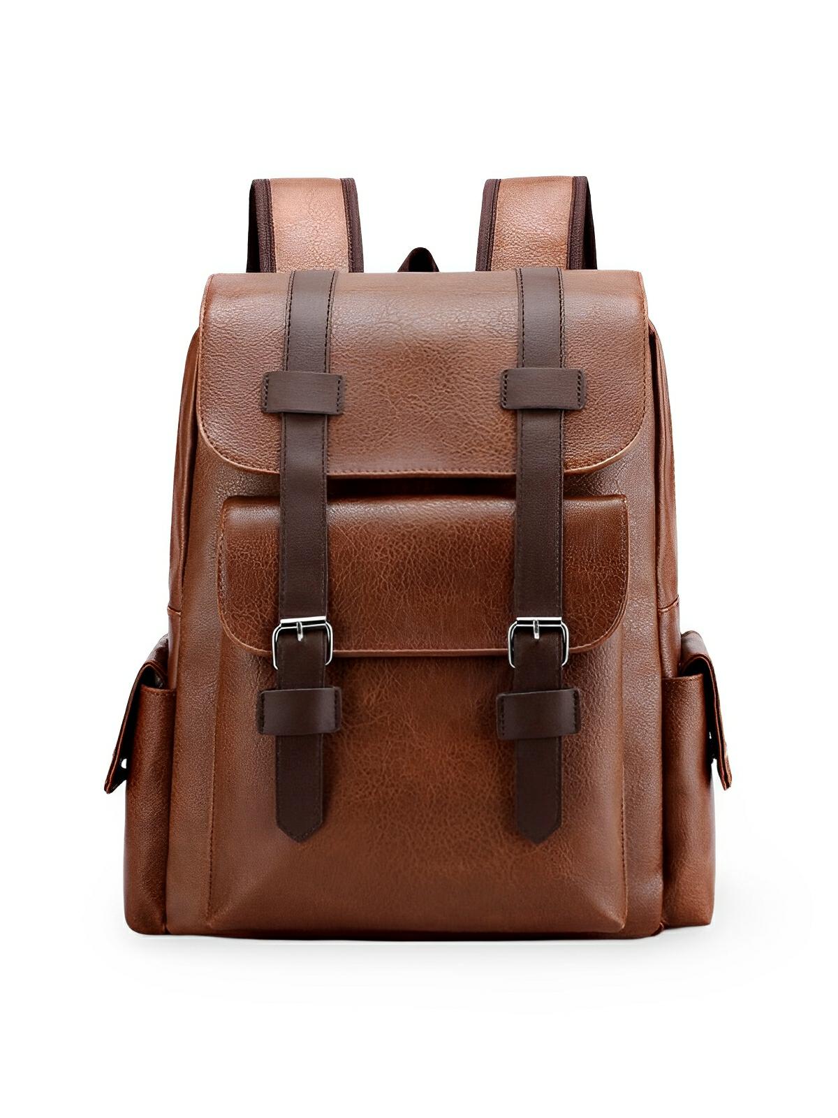 Sac à dos à grande capacité, pour la vie quotidienne, au design moderne, modèle Ludovic - Sac à dos - Marron