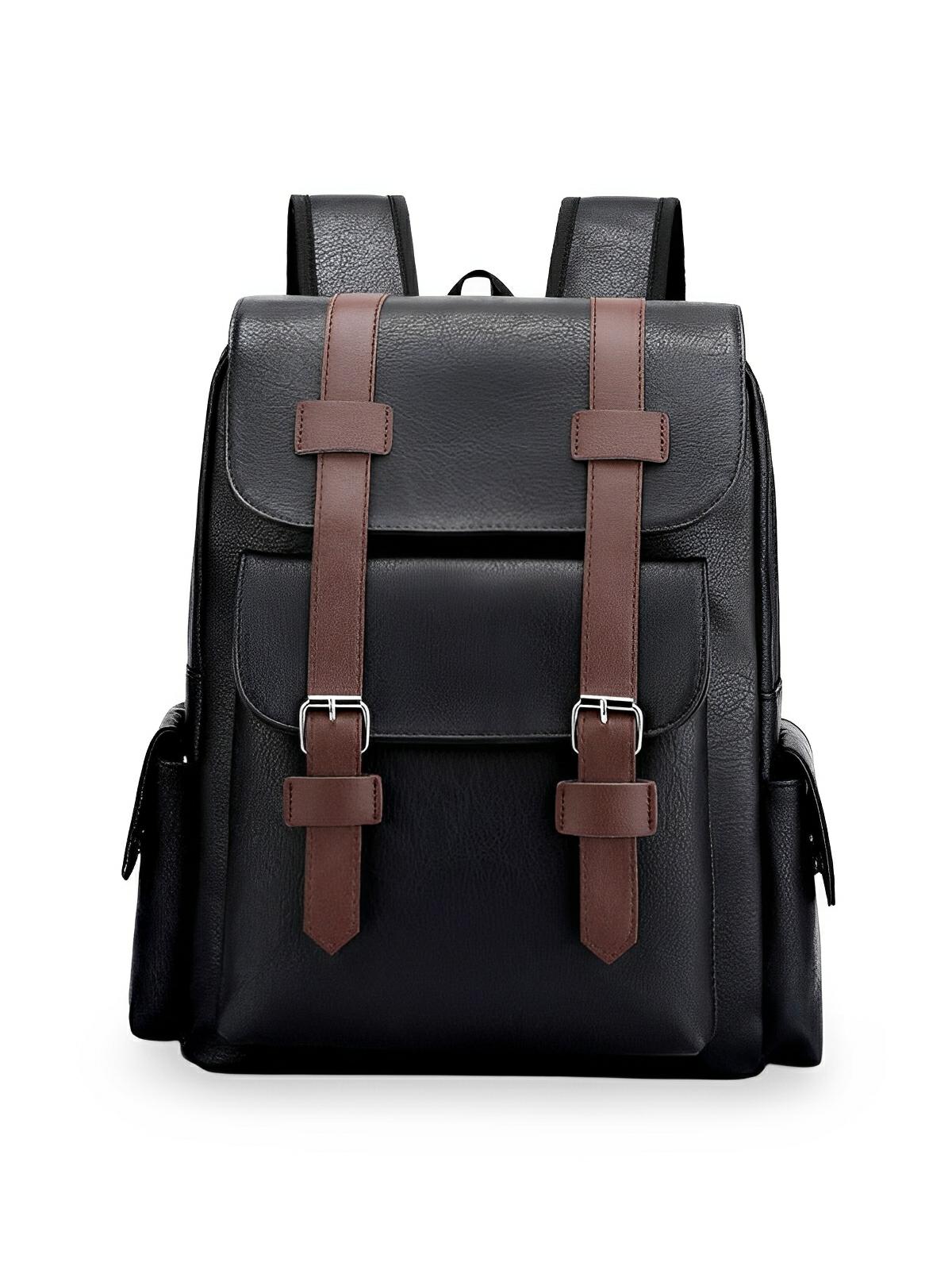 Sac à dos à grande capacité, pour la vie quotidienne, au design moderne, modèle Ludovic - Sac à dos - Noir