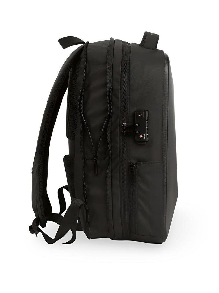 Sac à dos antivol, business et voyage, capacité extensible, avec port USB et compartiment ordinateur 15,6", résistant à l'eau, modèle Alior - Sac à dos - Noir