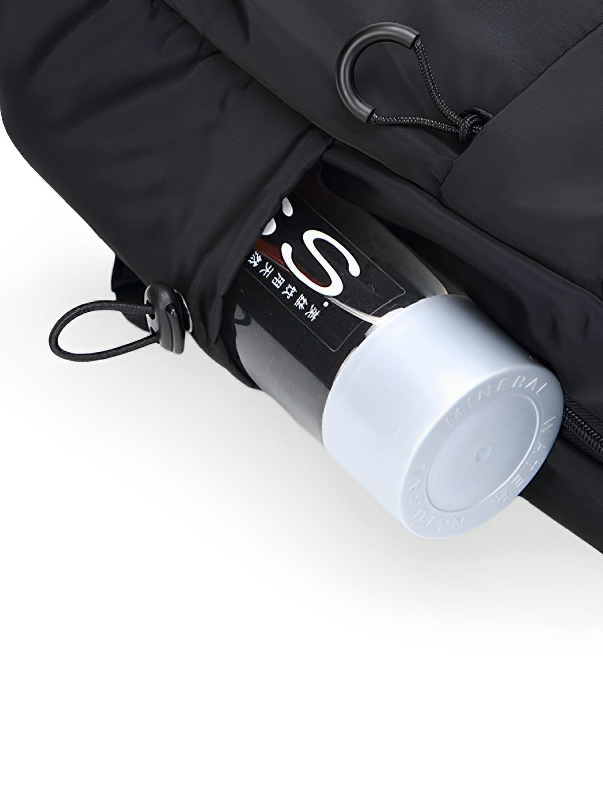 Sac à dos compact et léger, imperméable, au style urbain, idéal pour des escapades, modèle Simon - Sacoche - Noir
