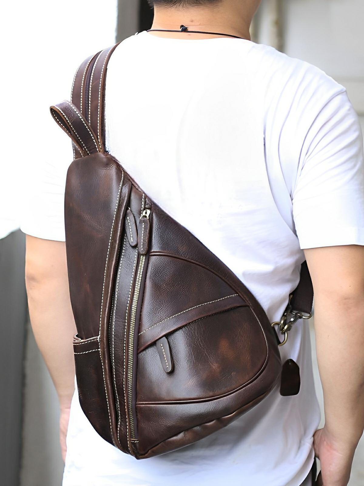 Sac à dos cuir, adaptable pour toutes situations, vintage, modèle Rémi - Sac à dos - Café