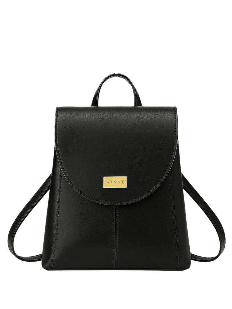 Sac à dos cuir femme, sac à dos ville, sac dos souple, sac dos fermeture magnétique, sac dos quotidien, modèle Osanne - Sac à dos - Noir