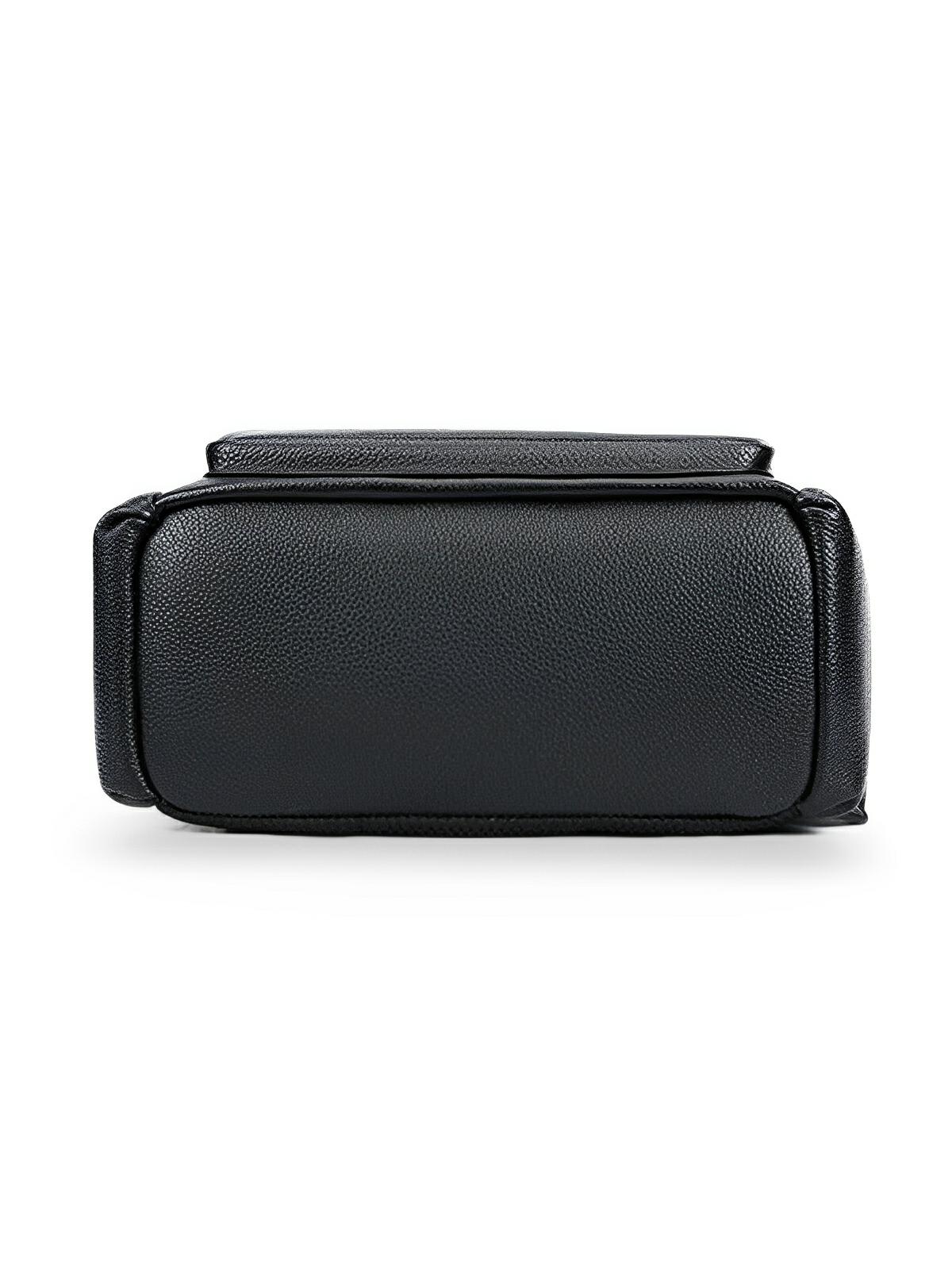 Sac à dos en cuir véritable, grande capacité, résistant à toute épreuve, modèle Mavric - Sac à dos - Noir