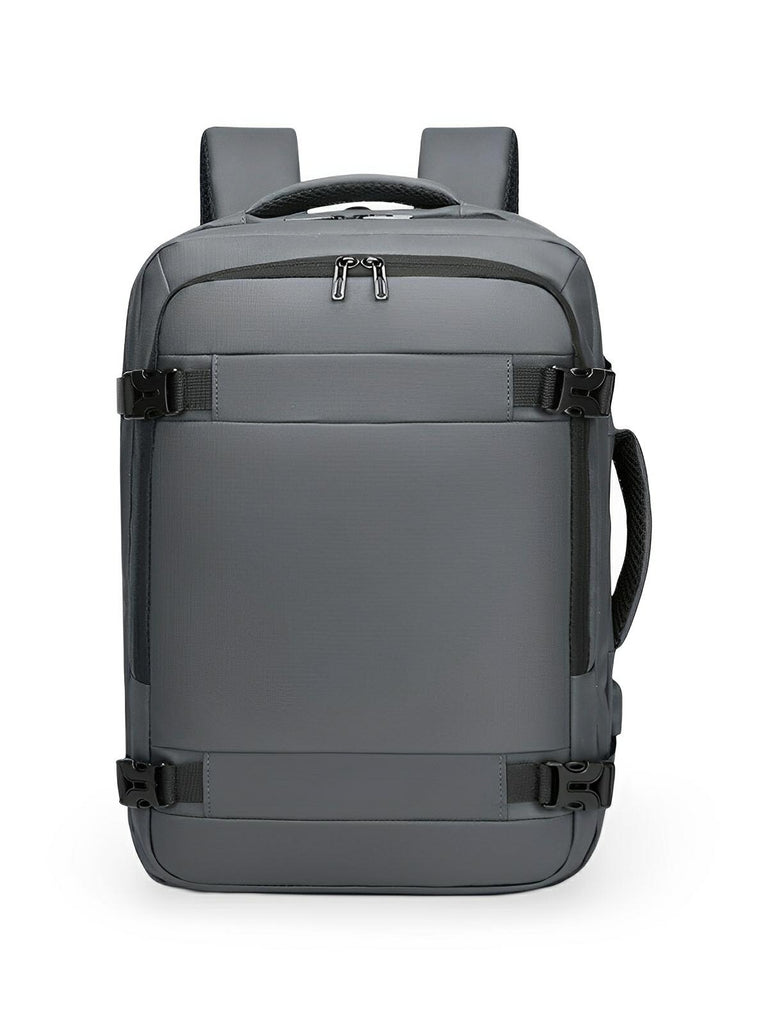 Sac à dos extensible 35L, résistant aux intempéries, port USB, ergonomique, idéal voyage et business, modèle Vargon - Sac à dos - Gris
