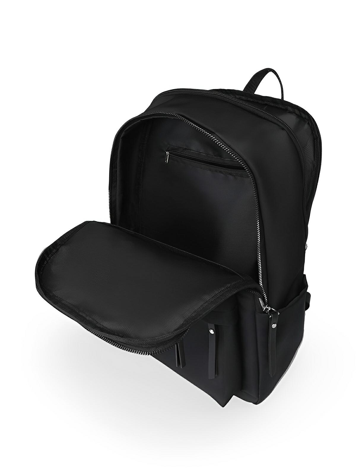 Sac à dos femme, grande capacité, compartiment ordinateur, nylon imperméable, voyage, univers, modèle Alia - Sac à dos - Noir