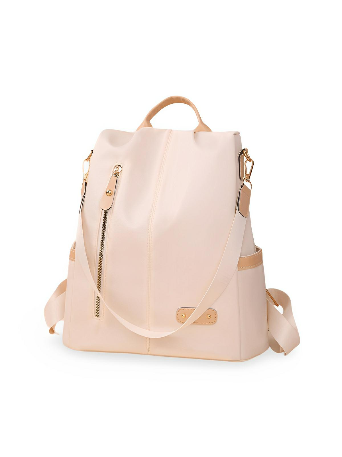 Sac à dos femme, nylon résistant, grande capacité, multifonction, design moderne, modèle Sarah - Sac à dos - Rose